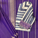 Vera Violet Deer Kanchipuram Silk Saree