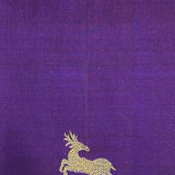 Vera Violet Deer Kanchipuram Silk Saree