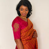 Marigold Sequin Silk Blouse - Fuchsia