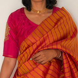 Marigold Sequin Silk Blouse - Fuchsia