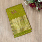 Charita Pistachio Glow Kanchipuram Silk Saree