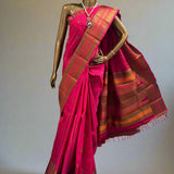 Kimaya vertical striped silk saree