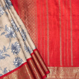 Mila Ivory Bloom Kanchipuram Silk Saree