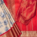 Mila Ivory Bloom Kanchipuram Silk Saree