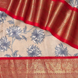 Mila Ivory Bloom Kanchipuram Silk Saree