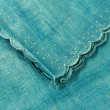 Scalloped tussar dupatta