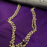 Tourmaline silver necklace with pearls