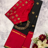 Mohana peacock motif kanchipuram silk saree