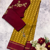 Meera polka dot kanchipuram silk saree