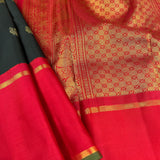 Mohana peacock motif kanchipuram silk saree