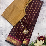 Sumangala meenakari Kanchipuram silk saree