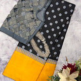 Mila polka kanchipuram silk saree