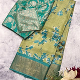 Maya cherry blossom tussar saree