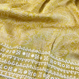 Tushara kalamkari printed kutch border saree