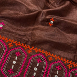 Tushara arch bordered tussar saree