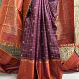 Charita Grape Wine Kanchipuram Silk Saree