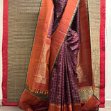 Charita Grape Wine Kanchipuram Silk Saree