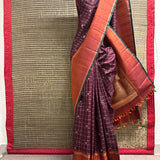 Charita Grape Wine Kanchipuram Silk Saree