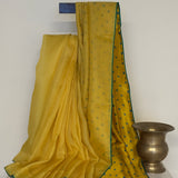 Mishrita Organza Flip Saree - Yellow