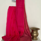 Mishrita Organza Flip Saree - Fuchsia