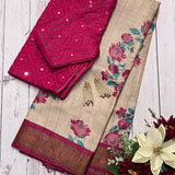 Maya flowers tussar saree