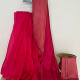 Mishrita Organza Flip Saree - Fuchsia
