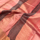 Maya stripe and dot tussar saree