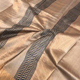 Maya stripe and dot tussar saree