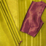 Nihira rising lines kanchipuram silk saree