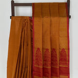 Kimaya Jungle Chariot Soft Silk Saree - Mustard