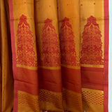 Kimaya Jungle Chariot Soft Silk Saree - Mustard