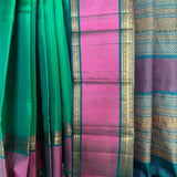 Kimaya Nature Walk Soft Silk Saree - Emerald