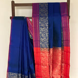 Kimaya Forest Murmurs Soft Silk Saree - Blue