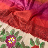 Ethiopian floral tussar saree