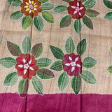 Ethiopian floral tussar saree