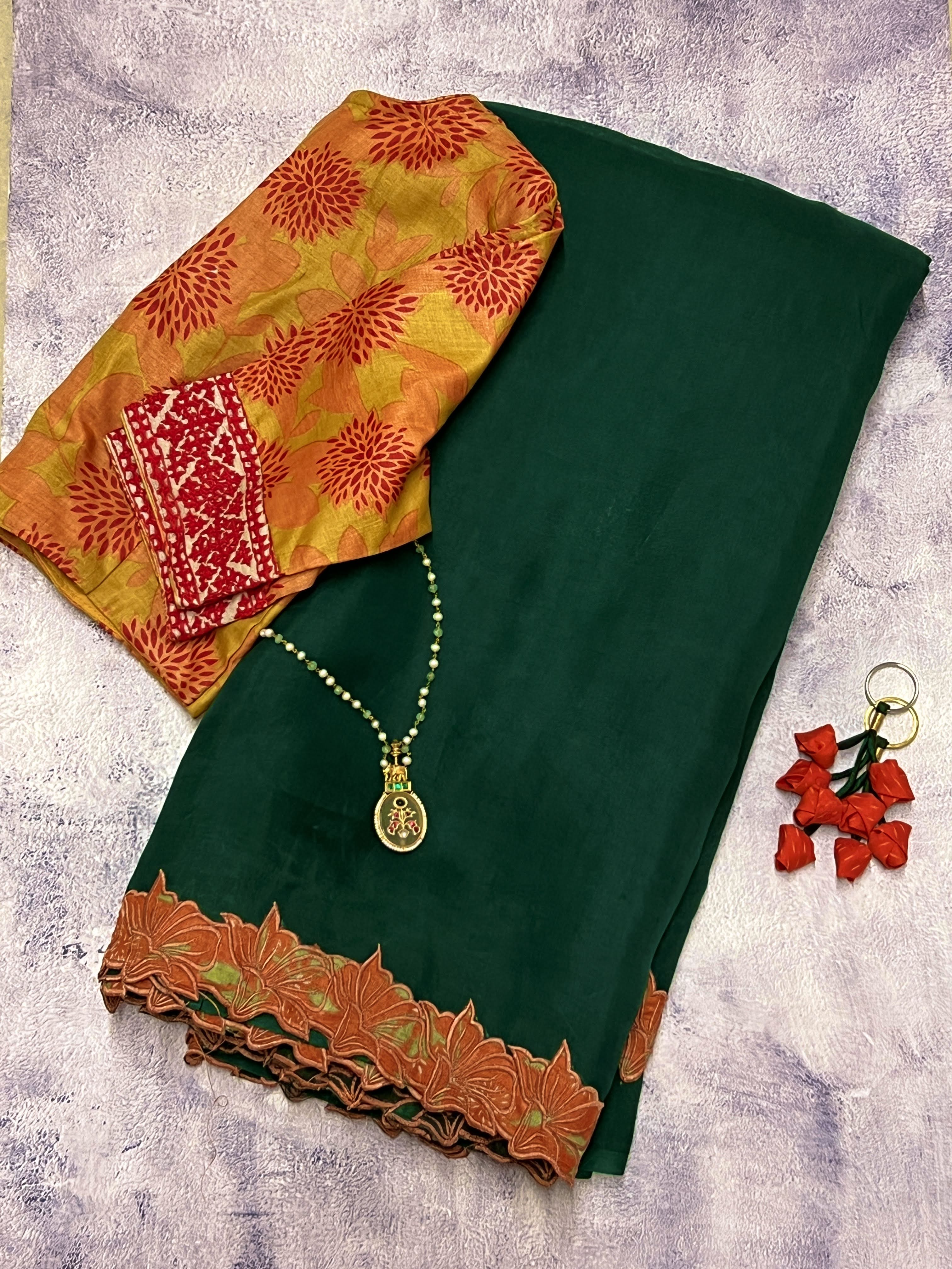 Malar organza saree