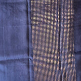 Sequinned Matka Silk Saree - Dark Blue