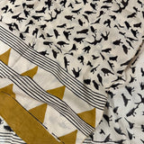 Crow Tales Cotton Printed Stole