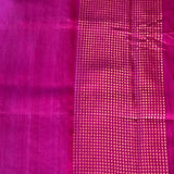 Sequinned Matka Silk Saree - Magenta