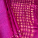 Sequinned Matka Silk Saree - Magenta