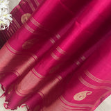 Plain kanchipuram silk dupatta