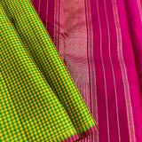 Charita micro checks kanchi silk saree