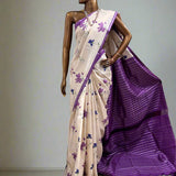 Mila brocade hibiscus saree