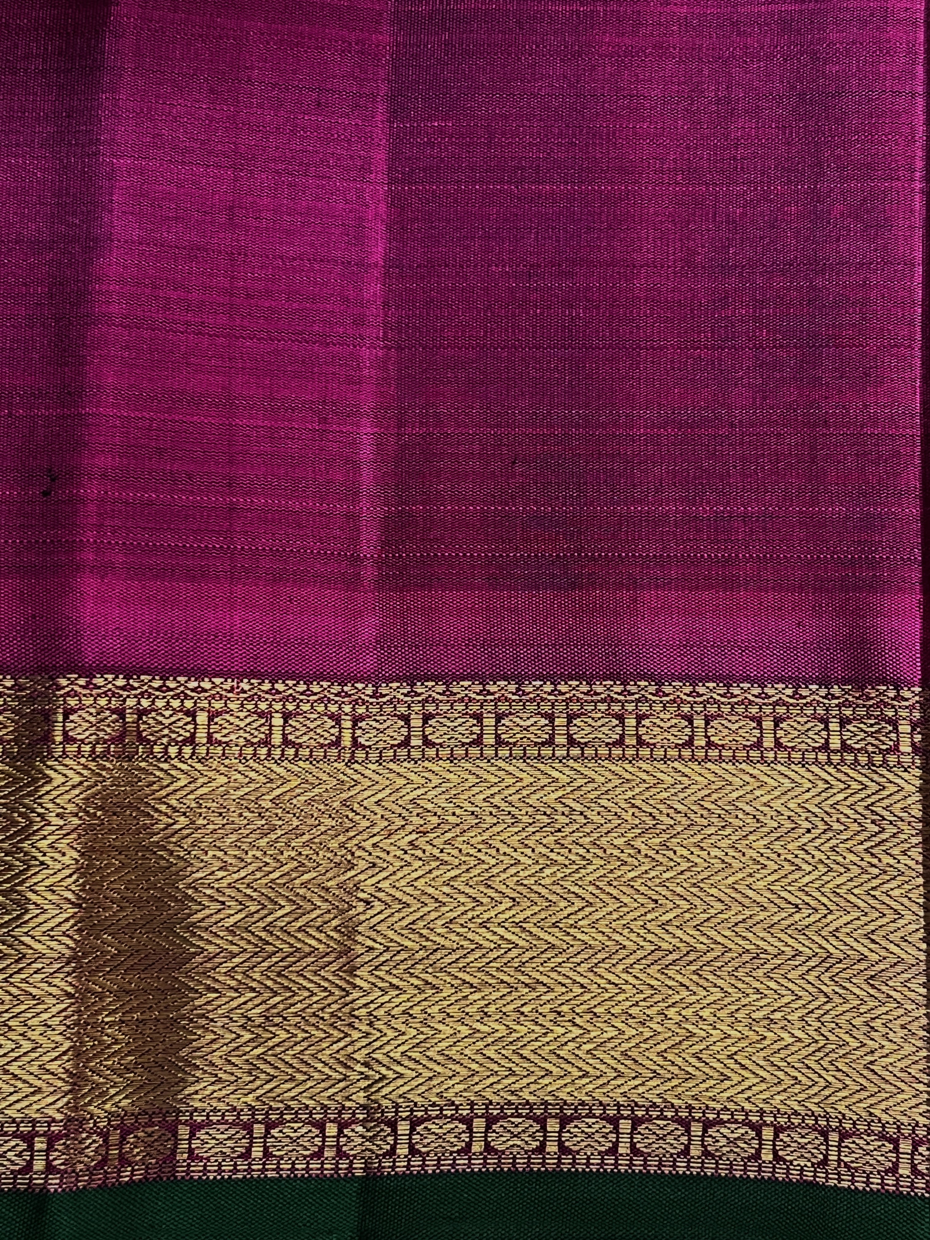 Sumangala meenakari Kanchipuram silk saree