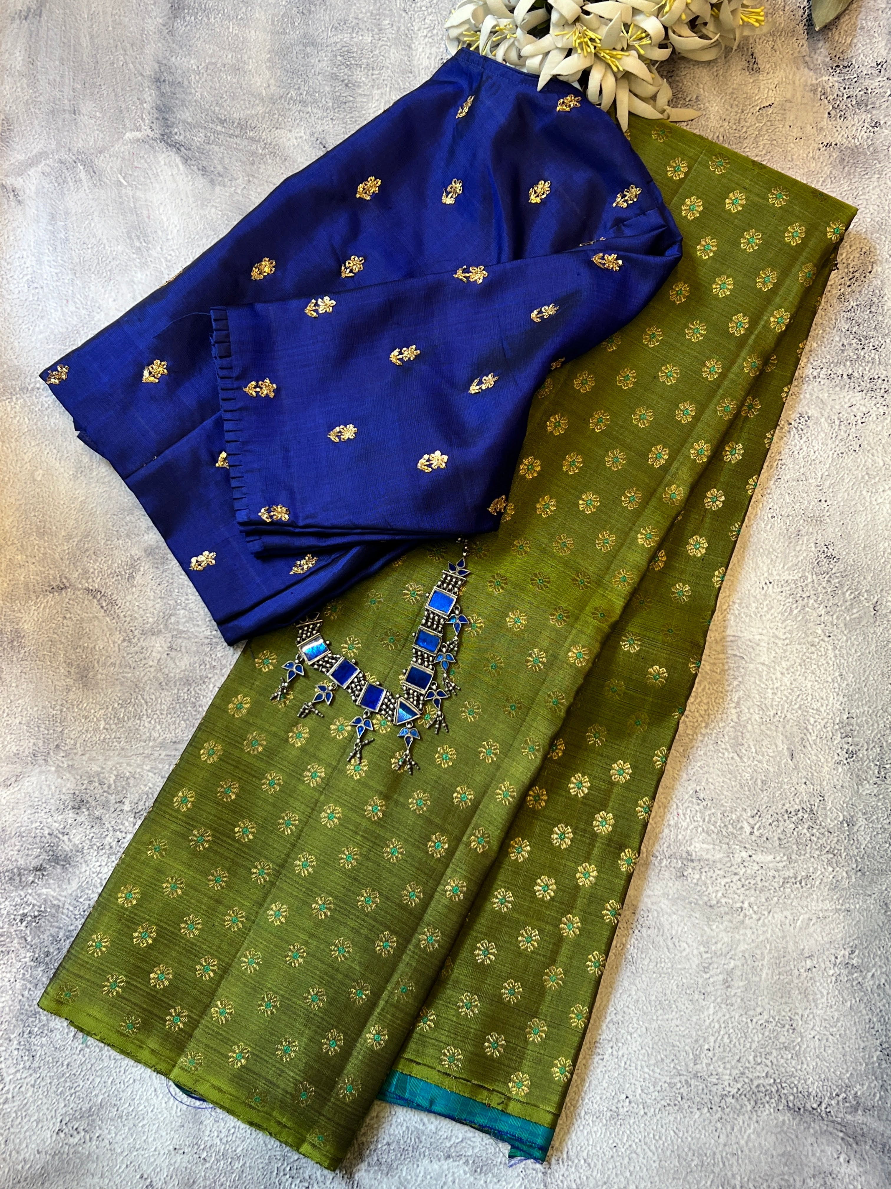 Ranya meenakari kanchipuram silk saree