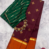 Vera kolam saree with contrast border