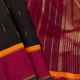 Vera raindrops kanchi silk saree with contrast border