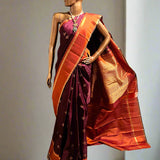 Vera kolam saree with contrast border