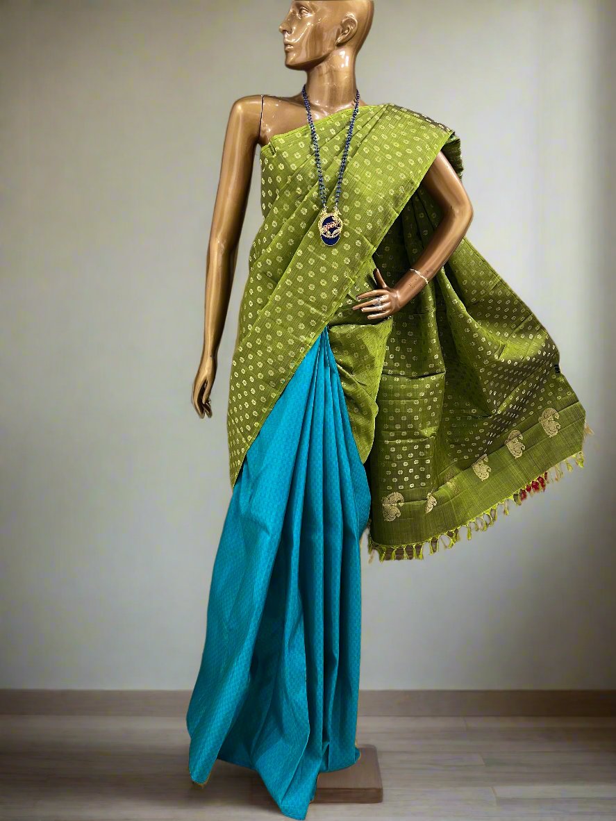 Ranya meenakari kanchipuram silk saree