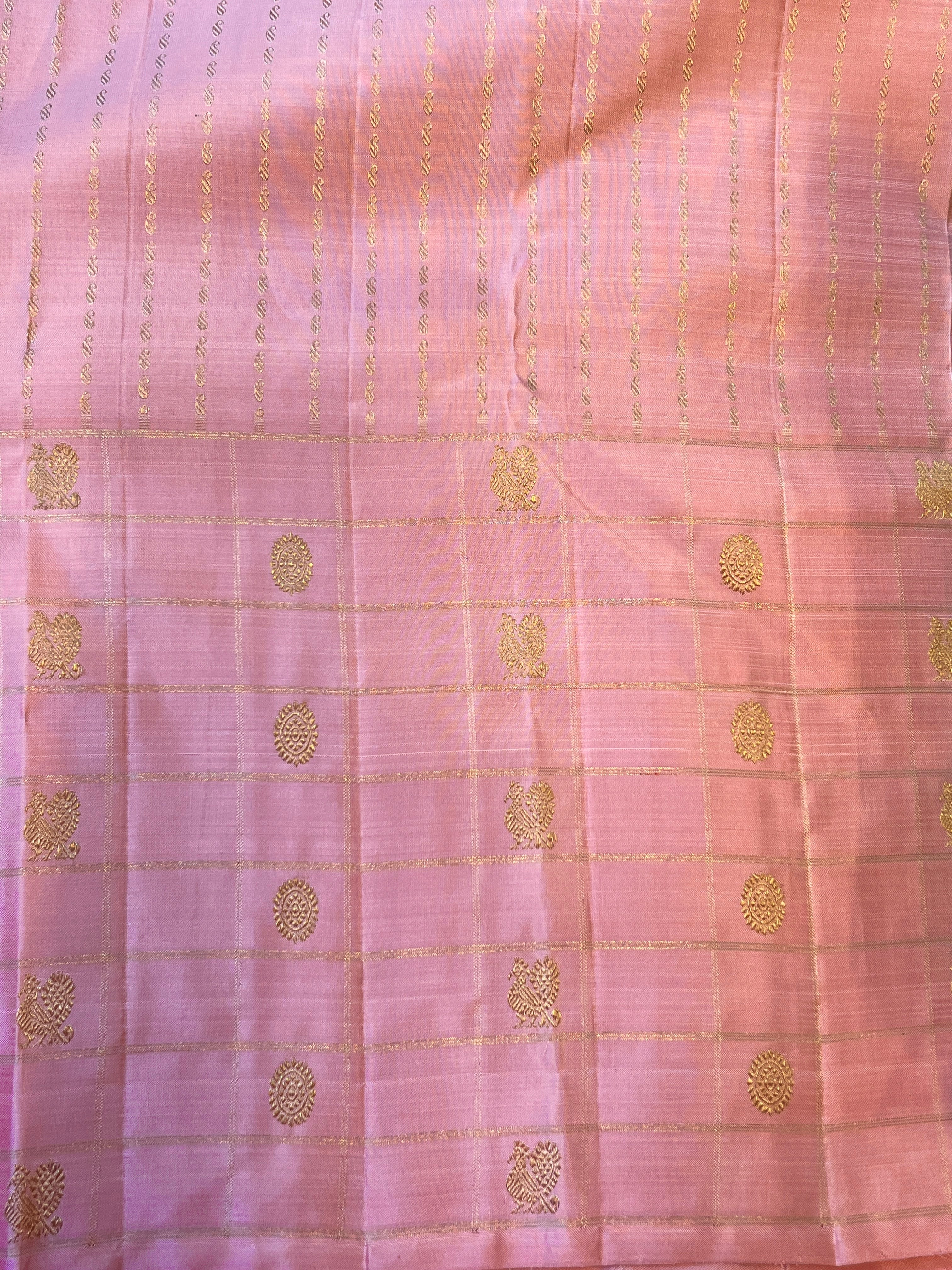 Trayi mayil chakram kanchipuram silk saree